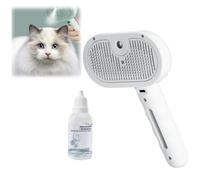 Safe Puppy Brosse, 3 En 1 Brosse Safepuppy, Brosse à Vapeur - Toilettage Express Sans Douleur, Brosse Anti Poils Chats Avec Brumisation Nano, élimine 95% Des Poils Morts brosse chat