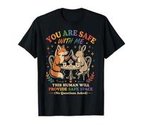 Safe Space LGBTQ Ally Fox Rabbit Citation Incluse T-Shirt