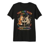 Safe Space LGBTQ Ally Fox Rabbit Citation Incluse T-Shirt Haut de Gamme