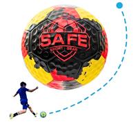 Safe Sport Gear Ballon de Football Curve Star - Courbez Vos Tirs comme Un Pro avec ce Cadeau de Football Amusant pour Enfants - Superbe Ballon de Football léger Taille 5 (Noir Rouge Jaune)