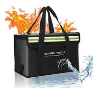 SAFE-TECH - Sac de sécurité amélioré pour batterie au lithium, certifié SGS 800 °C, étui de rangement ignifuge résistant aux explosions, sac de sécurité Lipo pour batteries de vélo électrique, outils