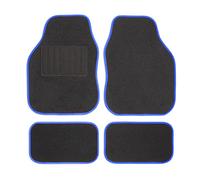 Safe Travel 27651 Universal Car Mats, Left Hand Drive (LHD), Welded Heel, Blue Binding