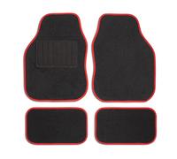 Safe Travel 27652 Universal Car Mats, Left Hand Drive (LHD), Welded Heel, Red Binding