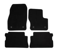 Safe Travel Fully Tailored 3mm Heavy-Duty Rubber Car Mats With Black Trim, Safety Clips Set of 4 for Ford Kuga (2015-onwards)