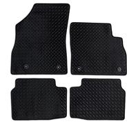 Safe Travel Fully Tailored 3mm Heavy-Duty Rubber Car Mats With Black Trim, Safety Clips Set of 4 for Astra (2015-onwards)