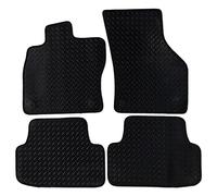 Safe Travel VOLKSWAGEN GOLF MK7 (2012-2017) HEAVY DUTY RUBBER CAR FLOOR MATS WITH CLIPS 3mm THICK BLACK WITH BLACK TRIM PERFECT FIT 4 PIECE