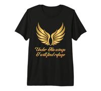 Safe Under His Wings Faith Bible Verse Psaume 91 Christian T-Shirt Haut de Gamme