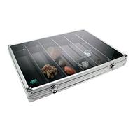 SAFE Vitrine de Collection 5874 en Aluminium - pour modèles réduits 1:87 - 6 Compartiments - Renforts métalliques, 2 serrures - Montage Mural - 395 × 300 × 45 mm - Hauteur utile 40 mm