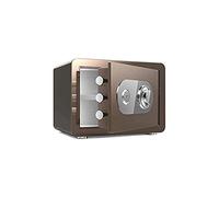 Safe Waterproof Safes Electronic Password Double Fireproof Key Cabinet 25 25Cm Safebox for Home Office,Brown