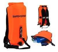 SAFE4SPORT bouée de natation adultes pour triathlon 28 L - sac étanche résistant aux UV - aide à la natation complète - sac à dos de natation pratique