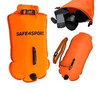 SAFE4SPORT MasterSwimmer - Bouée de Natation Gonflable XL - Grande bouée de Natation avec Une Poche pour Les Choses 28L