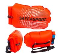 SAFE4SPORT PerfectSwimmer+ - bouée Gonflable pour la Natation - bouée de sécurité avec Une Poche pour Les Choses