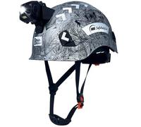 SAFEBUILDER Casque de sécurité avec phare, léger, respirant et ventilé avec lampe frontale pour la construction, le travail industriel en plein air, protection de la tête approuvé ANSI (GM+SHL01)