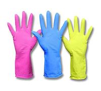 Safecare 4931 - Taille 8/Medium - Gants en caoutchouc de ménage - Bleu - 1 Paire