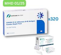 Safecare Corona & Influenza (grippe) Test rapide combiné | Autotest non professionnel | 320 pièces MHD 01/25 | ID : 2099 | Tests parahealth S (5 pièces, MHD 12/25)
