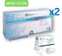 SAFECARE One Step COVID-19 Kit de test rapide de l'antigène (3in1)| Autotest non professionnel 50 pièces DLC 07/26 | 2 paquets de 25 pièces | ID : 2099 | Tests parahealth GRATUITS (5 pièces, DLC 12/25