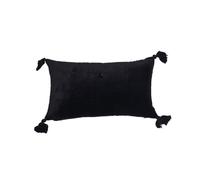 SAFECO-Coussin cale-rein coloris noir en coton velours - 20 x 35 cm