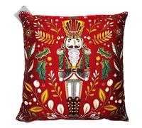 SAFECO-Coussin casse-noisettes coloris rouge en polyester - 45 x 45 cm