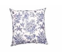 SAFECO-Coussin décoratif carré Odda coloris bleu en coton - 45 x 45 cm
