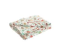 SAFECO-Nappe blanche en PE/coton motifs rouges et verts Guirlande - 150 x 250 cm