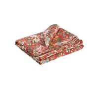 SAFECO-Nappe rouge en PE/coton à motifs roses, blancs et verts Poinsettia - 150 x 250 cm