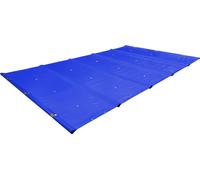 SafeDeluxe® Bâche de piscine Bâche de protection enroulable en camion sans barres (3m x 5m, gris clair RAL7035) Couverture de sécurité à barres Couverture de piscine