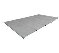 SafeDeluxe® Bâche de piscine Bâche de protection enroulable en camion sans barres (5,5m x 9,5m, gris RAL7037) Couverture de sécurité à barres Couverture de piscine