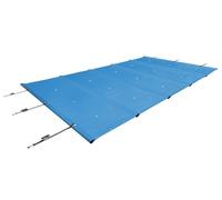 SafeDeluxe Bâche de Piscine, Couverture de poteaux, Couverture de sécurité en bâche de Camion sans poteaux (4,5m x 8,5m, Bleu Clair RAL5015)
