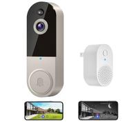 Safedoorbell, Safe Doorbell Camera Wireless, The Smarter Way to Protect Your Home, Motion Detection, Night Vision, and Two-Way Audio Protect Your Home (Beige)