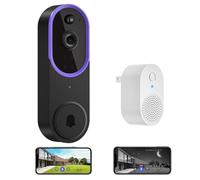 Safedoorbell, Safe Doorbell Camera Wireless, The Smarter Way to Protect Your Home, Motion Detection, Night Vision, and Two-Way Audio Protect Your Home (Purple)