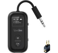 Safefly Pro - Transmetteur Recepteur Avion Bluetooth 5.3 Premium Pour 2 Airpods Ou Casques, Aptx Low Latency, Adaptateur Bluetooth Audio 3,5 Mm Aux Avec Écran Oled Pour Avion, Tv, Gym