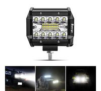 Safego 4" 60W Projecteur LED Lampe de Travail Barre LED Phare 4800LM, Etanche IP67, Feux Antibrouillard pour Voiture Hors Route Tracteur Camion SUV ATV Bâteau 12V 24V Feux Diurne Lumière