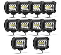 Safego 4" 60W Projecteur LED Lampe de Travail Barre LED Phare 6000LM