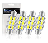 Safego 4x C5w led 36mm 5630 SMD 6 LED Ampoule Lampe Dôme Festoon C5w Led DC 12V Blanc Voiture