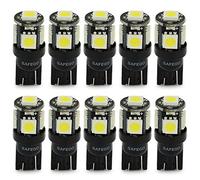 Safego Ampoules W5W LED de Voiture Lampe T10 501 194 168 5 SMD 5050 LED Lampe de Remplacement à Inversion pour Lumière Dôme Côté Carte Feux de Plaque Immatriculation 12V