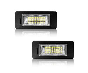 Safego LED Éclairage de plaque d'immatriculation Auto Ampoules Super Brillant 6000K Xénon Blanc 24 SMD Feux arrière pour E39/E46/E60/E70/E90/E91/E92/E93/F10 etc, 2 pièces