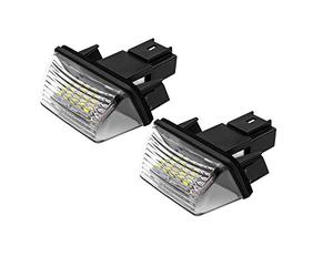 Safego LED Éclairage de plaque d'immatriculation pour 206 207 306 308 406 | pour 206/207/306/307/308/406/407/5008 etc, Auto Ampoules Super Brillant 6000K Xénon Blanc 18 SMD Feux arrière