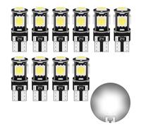 Safego T10 W5W LED Ampoules Canbus Anti Erreur de Voiture Lampe 194 168 501 5SMD 5050 Wedge Bulbes Blanc de Remplacement pour Caravane Voiture Arrière Inverser Frein Turn Indicateur 12V