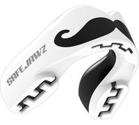 Safejawz Protège-dents Extro-Series Moustache Blanc/Noir-Senior