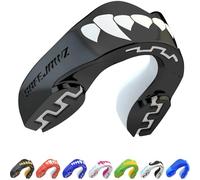 SafeJawz Sport Protège-dents / Gouttière Coque Dentaire Protege Dent. Protection intégrale pour Tous Les Sports, notamment Le Rugby, MMA, Hockey, Judo, Karate, Les Arts Martiaux et la Boxe (Black Fangz, Adulte (12+ Ans))