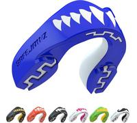 SafeJawz Sport Protège-dents / Gouttière Coque Dentaire Protege Dent. Protection intégrale pour Tous Les Sports, notamment Le Rugby, MMA, Hockey, Judo, Karate, Les Arts Martiaux et la Boxe (Requin, Adulte (12+ Ans))
