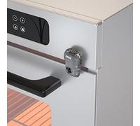 SAFELON 1 Pièce Serrure de porte de four de sécurité pour bébé, serrure de four à double bouton pour la sécurité de la cuisine (Noir transparent)