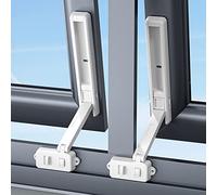 SAFELON 2 Pièces Baby Safety Window Restrictor, Verrou de sécurité pour enfants et animaux domestiques, Aucun outil de perçage, Facile à installer et à utiliser (2 PCS, Blanc)