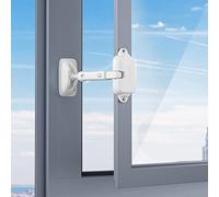 SAFELON 2 Pièces Réglable Fenêtre Espace Taille Bébé Fenêtre Limiteur de Fenêtre, Serrure de Sécurité fenêtre à l’épreuve des enfants pour enfants et animaux de compagnie (2 Pièces, Blanc)