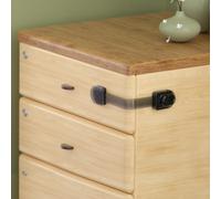 SAFELON 2 Pièces Serrures d'armoire, Serrure multifonctions de sécurité pour bébé pour tiroirs, réfrigérateurs (Noir transparent)