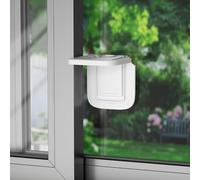 SAFELON 4 Pièces Verrou de fenêtre coulissante pour bébé, Serrures de porte de placard et de patio à l'épreuve des enfants, Facile à installer sans perçage (Blanc transparent)