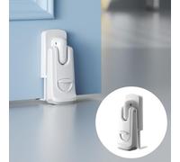 SAFELON Butée de porte de sécurité pour bébé, support de porte à l’épreuve des enfants pour garder la porte ouverte, empêche les bébés et les animaux domestiques d’ouvrir la porte (1 Pièce, Blanc)
