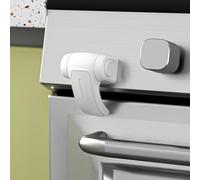 SAFELON Serrure de porte de four de sécurité pour bébé, serrures de cuisine pour bébés, serrures de four à l’épreuve des enfants pour enfants, résistantes à la chaleur (Blanc, 2 Pièces)