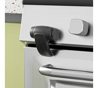SAFELON Serrure de porte de four de sécurité pour bébé, serrures de cuisine pour bébés, serrures de four à l’épreuve des enfants pour enfants, résistantes à la chaleur (Noir, 2 Pièces)