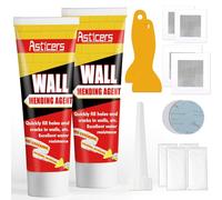 Safemend Kit de remplissage mural étanche pour murs, agent de réparation mural avec grattoir pour remplir les fissures et la surface du plâtre, réparation de plâtre haute résistance des petits trous